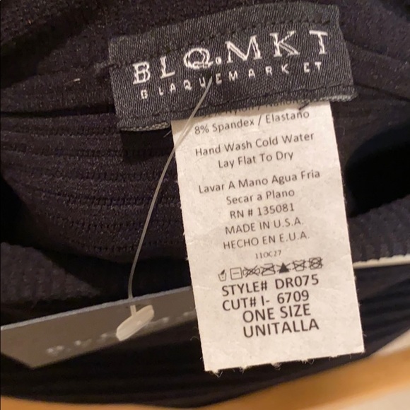 BLQ.MKT. BLACK MKT Black Body Conscious Tube Dress - Picture 4 of 5